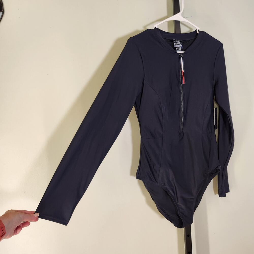 TOMMY HILFIGER NWT Women's Navy Long Sleeve One Piece, Size XXL - Picture 5 of 12